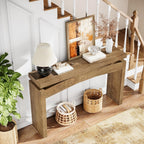 Celaform Console Tables for Entryway, 47.2 Inch Long Sofa Table with Storage, Farmhouse Wood Style Entry Table Behind Couch Table for Living Room, Entrance, Hallway (Light Brown)