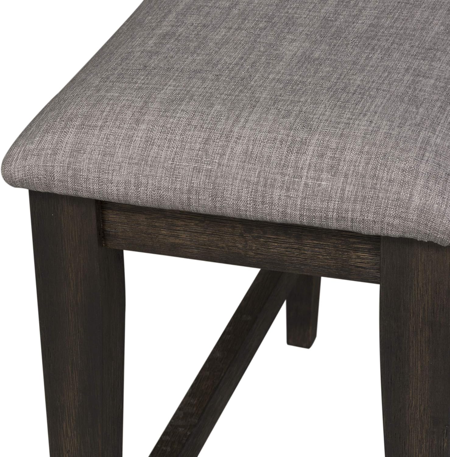 Liberty Furniture Industries Double Bridge Counter Bench, W60 x D15 x H26, Dark Brown/Gray
