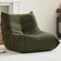 Gazecaia Comfy Bean Bag Chair for Adults Teens | Fireside Floor Lounge Chair, Soft Teddy High-Resilience Memory Foam Bean Bag Couch with Non-Slip Base, for Living Room Bedroom Apartment Office, Green