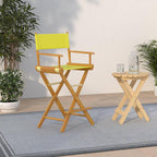Casual Home 30" Director's Chair Honey Oak Frame-with Yellow Canvas, Bar Height