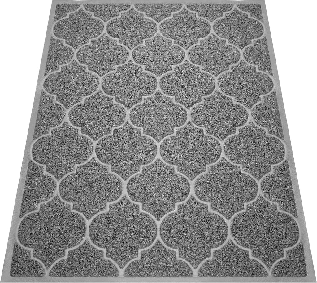 Cosyearn Door Mat, Front Door Mat, 46x35, Welcome Mats for Entryway,Garage,High Traffic Areas, Jumbo Size, Doormat Entrance, Waterproof Mat, Easy Clean, Outdoor Indoor Floor Mat,Non Slip (Grey)