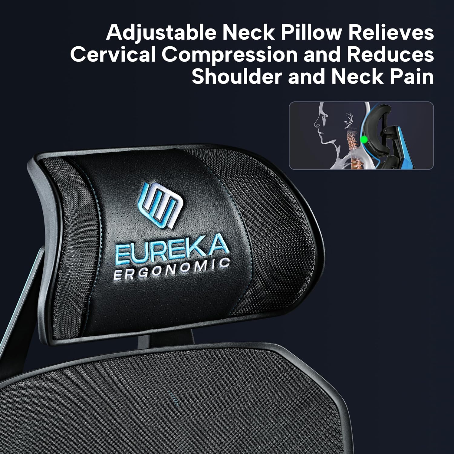 EUREKA ERGONOMIC Gaming Chairs for Adults GC05, Gamer Chair with Lumbar Support, Gaming Chair with 4D Armrests, Ergonomic Gaming Chairs with Adjustable Headrest, Blue