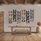 Sorbus Wall Mount Wine Rack – Holds 12 Bottles – Black Metal Wine Bottle Holder for Wall, Modern Wine Rack for Home Bar, Kitchen