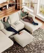Kidirect Corduroy Ottoman with Storage, 25" Oversize Ottomans, Tool-Free Setup Storage Bench for Bedroom, Solid Wood Foot Rest, Comfy Foot Stool, Square Ottoman Coffee Table for Living Room, Beige