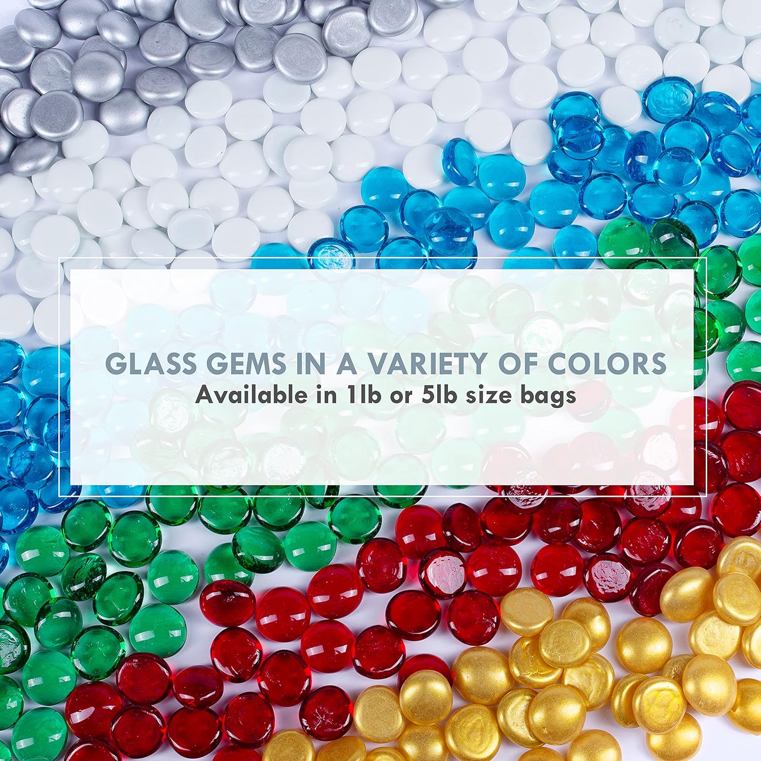 Flat Glass Marbles Vase Filler Beads 1lb, 100 Red Stones | Glass Pebbles Gems