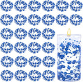 DomeStar 36 PCS Blue Pearl Strings for Floating Candle, Artificial Beads Strings Blue Faux Pearls Vase Fillers for Wedding Table Centerpiece DIY Garland