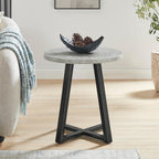 Roundhill Furniture Modern Harmony 3-Piece Wood Oval Coffee Table Set, Gray