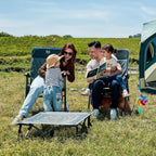 Timber Ridge 3-Level Adjustable Rocking Camping Chair, Ergonomic Padded High Back, Supports 300 LBS, Stable Anti-Tip Rocker, Hard Armrests for Easy Standing, Portable for Patio, Lawn & Tailgating