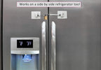 Refrigerator Door Lock with Padlock - White