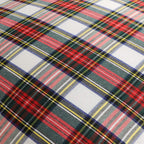 4TH Emotion Set of 2 Christmas Scottish Tartan Plaid Throw Pillow Covers Cushion Case Polyester for Farmhouse Home Decor Red and White, 20 x 20 Inches