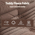 Oversized Bean Bag Chairs for Adults, Giant Beanbag Chair with Memory Foam, Comfy Lounge Chair Lazy Sofa for Apartment, Living Room, Bedroom, Office(Teddy Fabric)