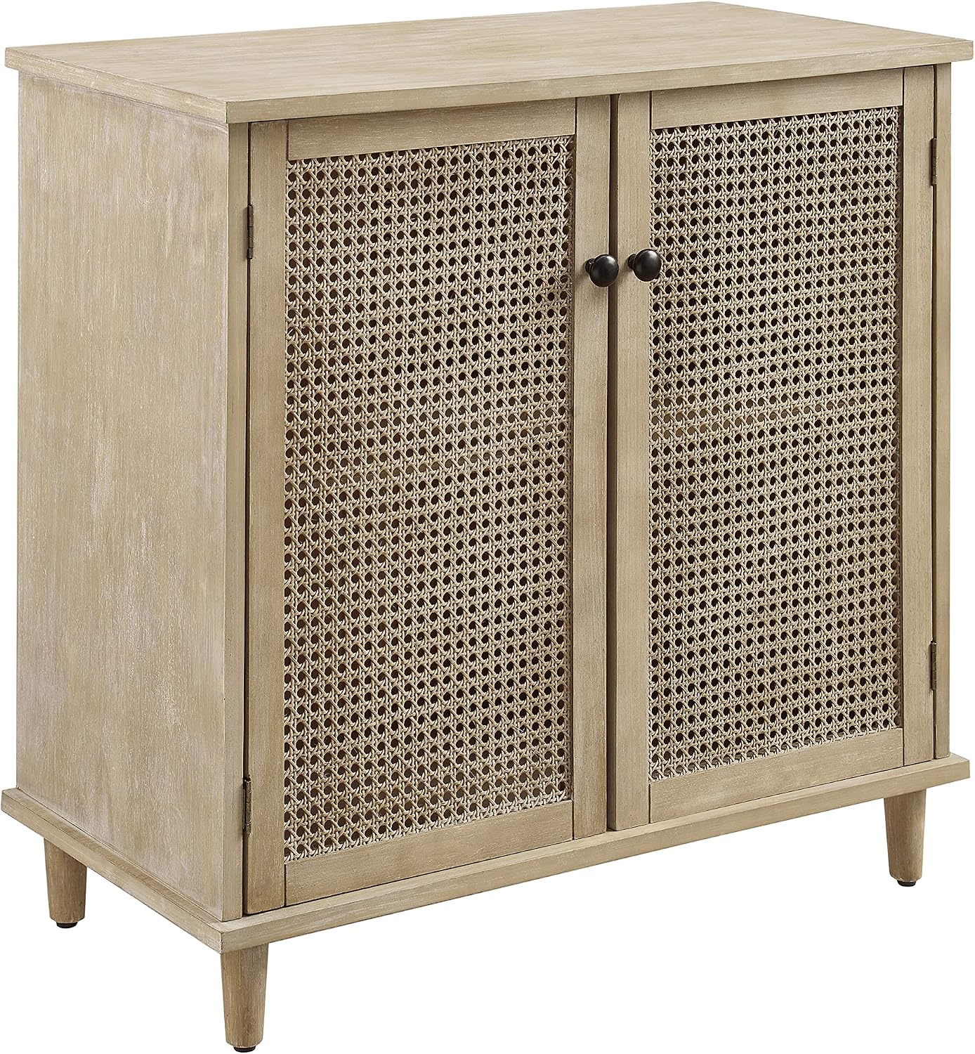 Fat Ant Buffet Cabinet with Storage, Rattan Sideboard Cabinet with 2 Magnetic Doors and Shelves, Kitchen Sideboard Accent Cabinet for Hallway, Entryway, Living Room, Kitchen, Natural