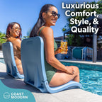 Coast Modern Portable Poolside Chair – Adult Foldable Flip Chair for Pool, Beach, Tailgating & Stadium – Durable Plastic with Back Support