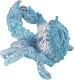 Coral Reef Crab Wine Bottle Holder Countertop Bar Single Wine Holder Nautical Coastal Decor (Aqua)