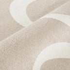 Abani Deco Collection Area Rug - Beige Modern Abstract Ribbon Design - 2' x 3' - for Living Room, Bedroom & Office