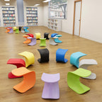 ECR4Kids Wave Seat Perch Stool, 14in - 15.1in Seat Height, Flexible Seating, Light Purple, 2-Pack