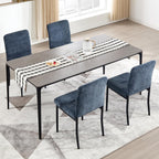 Dining Chairs Set of 4, Modern Upholstered Fabric Parsons Dining Room Chairs, Armless Kitchen Chairs with Metal Legs and Padded Seat for Living Room, Bedroom, Kitchen