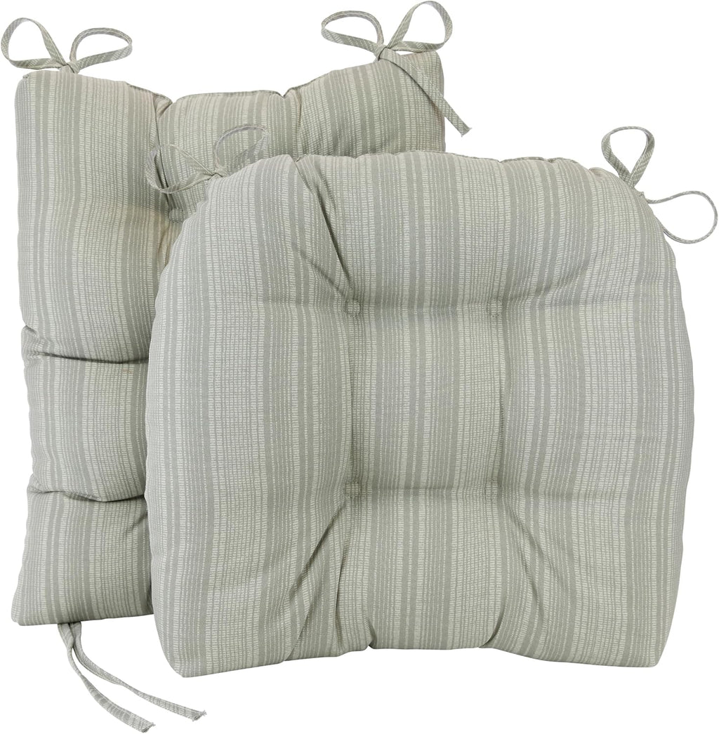 Klear Vu Solarium Rocking Chair Cushion Set, Assembled in the USA, for Indoor & Outdoor Use, Patio, Living Room, or Nursery, 2-Piece Set, 19"x19" Seat and 21"x18" Seatback, Boardwalk Stripe
