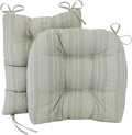 Klear Vu Solarium Rocking Chair Cushion Set, Assembled in the USA, for Indoor & Outdoor Use, Patio, Living Room, or Nursery, 2-Piece Set, 19"x19" Seat and 21"x18" Seatback, Boardwalk Stripe