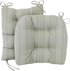 Klear Vu Solarium Rocking Chair Cushion Set, Assembled in the USA, for Indoor & Outdoor Use, Patio, Living Room, or Nursery, 2-Piece Set, 19"x19" Seat and 21"x18" Seatback, Boardwalk Stripe