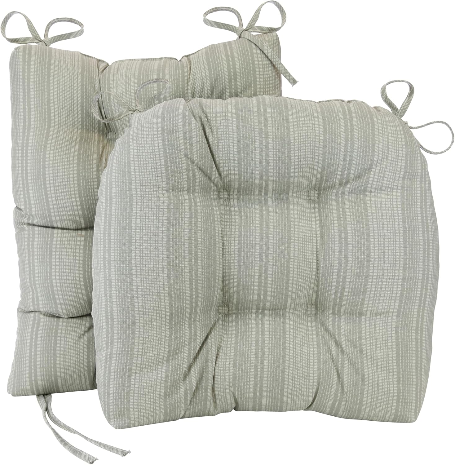 Klear Vu Solarium Rocking Chair Cushion Set, Assembled in the USA, for Indoor & Outdoor Use, Patio, Living Room, or Nursery, 2-Piece Set, 19"x19" Seat and 21"x18" Seatback, Boardwalk Stripe