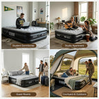 Sebor Air Mattress Twin with Built-in Pump 18", Comfortable Self-Inflating Air Mattress with High-Speed Pump, Durable Blow Up Mattress Twin with Storage Bag for Guests, Camping, Travel