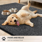 PURRUGS Dirt Trapping Door Mat 20" x 31.5", Non-Slip Machine Washable Entry Rug, Entrance Mat, Indoor Front Door Mat, Super Absorbent Entryway Rug for Muddy Shoes & Paws, Heathered Charcoal