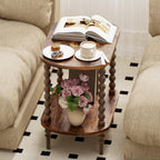 Side Table for Small Spaces, Small End Table for Living Room, Bedroom, Corners, and Office