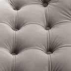 Safavieh Home Collection Eugenie Pale Taupe and Gold Tufted Velvet Acrylic Bench