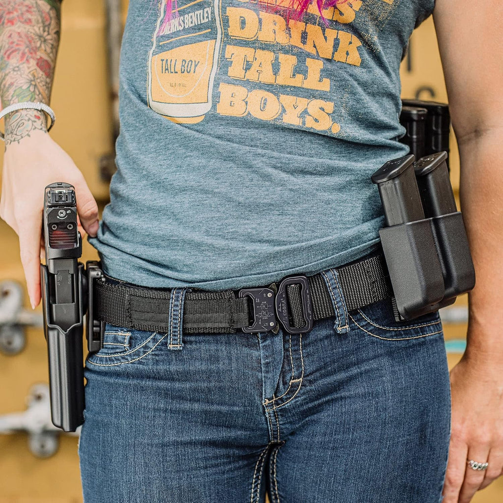 OWB Double Mag Pouch for Glock 17, 19, 22, 23 & More - USA Made - Signature Double Magazine Carrier with Tek-Lok Belt Attachment Clip by Blade-Tech Holsters