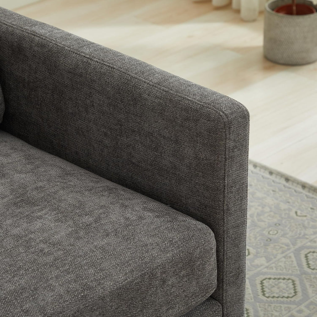 Swivel Accent Chair,30.7 Inch Wide Upholstered Square Comfy Lounge Armchair with 360 Degree Rotation,Ideal for Living Room, Bedroom, Apartment, Nursery Home Decor (Charcoal)