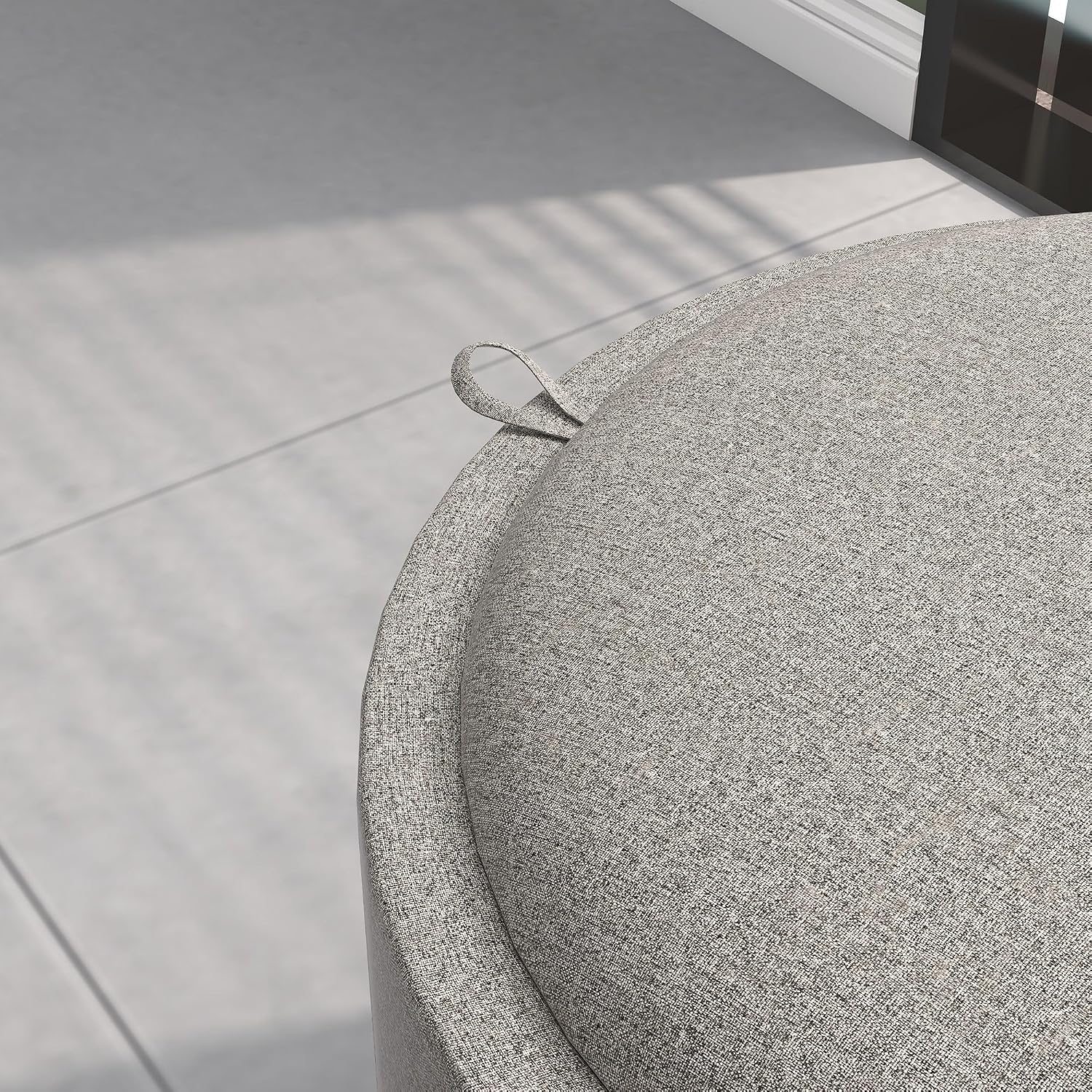 Storage Ottoman with Reversible Lid and Concealed Storage for Living Room