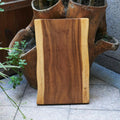 Wood Slice Slab Side Table Top 19.7"x13.8"x1.96" Rectangle Handmade Live Edge Handcrafted Plate Natural Solid Wooden Board for Bench DIY Epoxy Resin End Table Slab Untreated Wall Home Décor