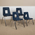 EMMA + OLIVER Navy Student Stack School Chair - 12-inch