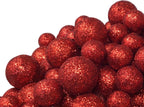 Red Glitter Foam Balls for Crafts, 625 Count Vase Filler Decorative Balls, Sparkly Table Scatter Decorations for Christmas, Valentine’s Day, Weddings, Parties & DIY Centerpieces, 3/8" to 3/4"