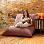 Jaxx Pillow Saxx 5.5-Foot Décor Bean Bag Giant Floor Pillow Lounge, Lush Velvet Mauve