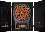 DMI Sports Black CricketPro Dartboard Cabinet | Designed for Arachnid 15.5” CricketPro 900, 800, 750, 650 Electronic Dartboards | Does Not Include Dartboard