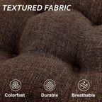 Basic Beyond Chair Cushions for Dining Chairs 6 Pack, Kitchen Chair Cushion with Ties and Non Slip Backing, 15.5 x 15.5 inches Tufted Chair Pads for Dining Chairs, Brown