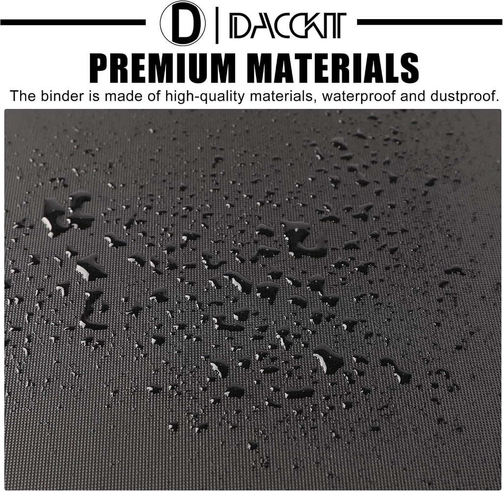 D DACCKIT Binder for Jumbo Card Sleeves and Top Loader，Fits 160 Cards - Premium 4 Pocket Large Card Binder Compatible with 6X9" Top Loaders（Model J4P160，Classic Black）