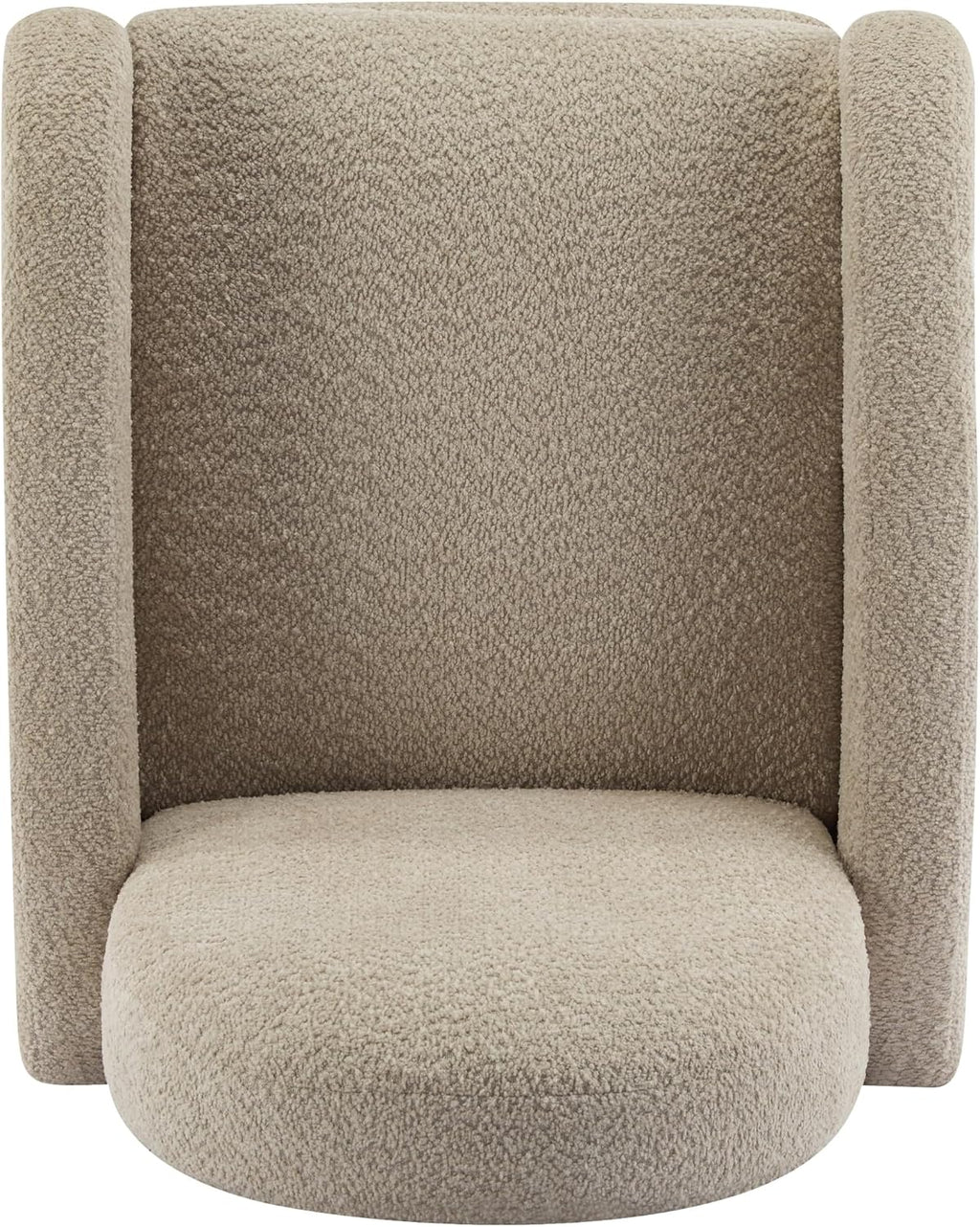 GDFStudio Swivel Glider Recliner Chair Nursery Rocker Recliner Chair with Boucle Upholstered High Back Single Seat Sofa Chair with Deep Seat Manual Nursing Reclining for Living Room, Almond