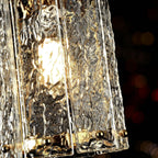 Gold Pendant Lights Kitchen Island 1 Pack Modern Water Ripple Glass Pendant Lights Mini Chandelier Adjustable Hanging Pendant Lighting for Kitchen Island Dining Room Over Sink Table Entryway