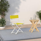Casual Home 18" Director's Chair White Frame with Yellow Canvas