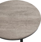 Topeakmart Nesting Side Tables Set of 2, Modern Round End Tables w/Waterproof Scratch Resistant Surface & Sturdy Metal Base for the Living Room,Guestroom, Balcony, Apartment and Small Space,Gray