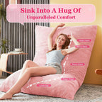 3 in 1 Big Bean Bag Chair for Adults, Large Giant BeanBag Chairs, Convertible Soft Floor Chair Cushions, Sofa & Bed, Perfect for Bedroom, Living Room, Game Room (Pink)