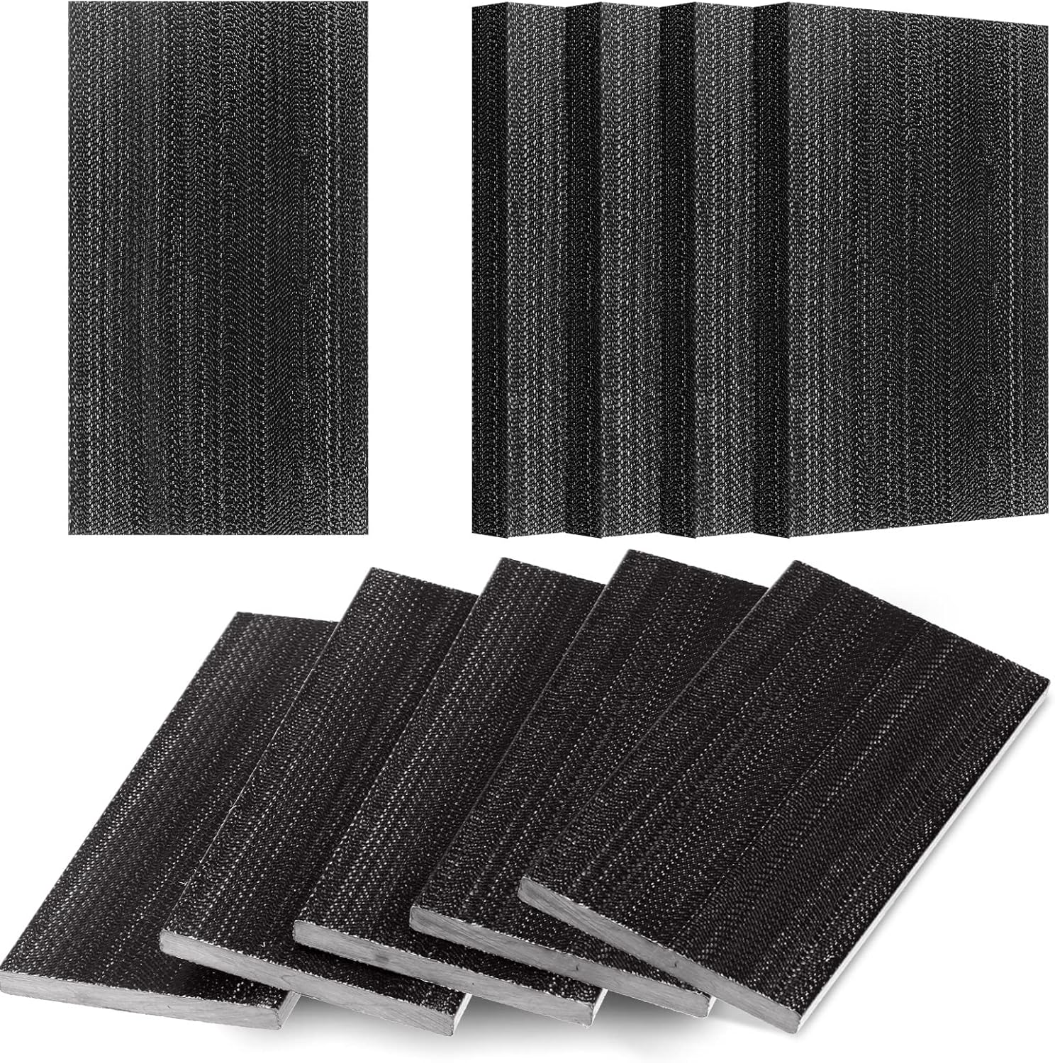 Tondiamo Patio Chair Spring Plates Black Swivel Rocker Fiberglass Spring Plates Replacement Parts for Universal Outdoor Patio Furniture, 5 x 2.5 x 0.25 Inch(Black,10 Pieces)