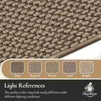Dirt Trapper Door Mat 24"x 36", Non Slip Washable Doormat, Stain Resist and Absorbent Welcome Mat, Dog Door Mats,Low Profile Entrance Floor Mats for Front Back Door,Beige