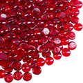 Flat Glass Marbles Vase Filler Beads 1lb, 100 Red Stones | Glass Pebbles Gems