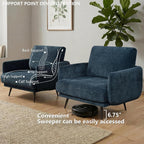 Oversized Accent Chair for Living Room Chairs Reading Arm Chair Comfy Modern Single Sofa Side Chairs with Metal Legs & Soft Cushion for Bedroom, Waiting Room
