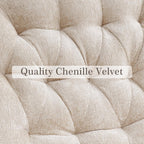 Swivel Rocker Recliner Chair,Oversized Swivel Rocking Sofa | Large Glider Recliner with Phone Holder for Living Room,Chenille,Cream Beige