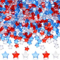 YATOJUZI 500 PCS Acrylic Star Vase Filler, 4th of July Table Decorations | Patriotic Memorial Day Party Decor, Fourth of July Red White and Blue Plastic Stars Gems for DIY Crafts